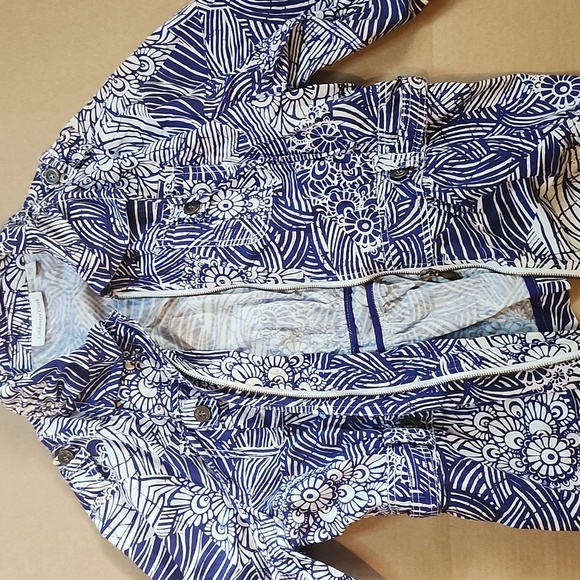 Coldwater Creek Blue and White Puffer Jacket - Picture 5 of 8